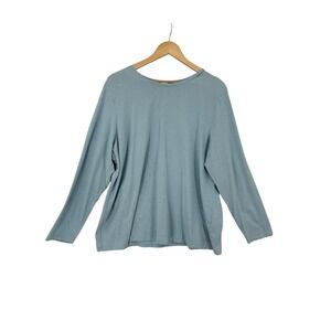 Pure Jill Stretch Cotton Crewneck Top Blouse Womens Size‎ 2X Classic Career Work